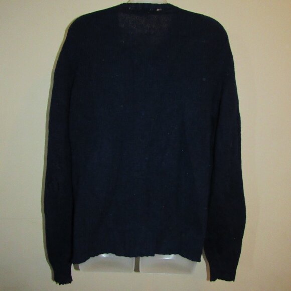Vtg 60s Brooks Brothers Womens M Wool Made Scotland DESTROYED Cardigan Sweater - Picture 2 of 6